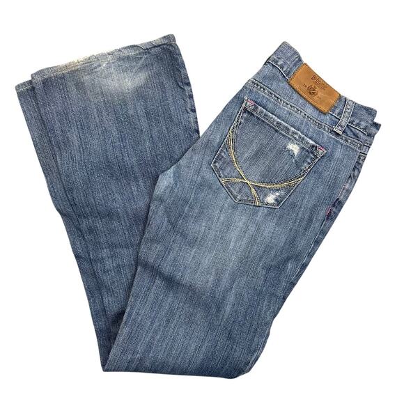 Victoria's Secret PINK Flare Bootcut Denim Jeans Y2K 2009 Distressed Size 2 - Picture 1 of 13
